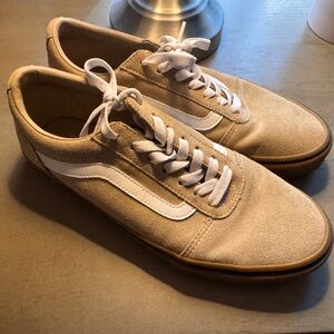 Vans Tan and White Sneakers